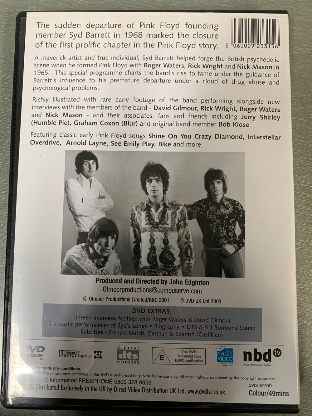 The Pink Floyd & Syd Barrett Story. 2001. DVD.
