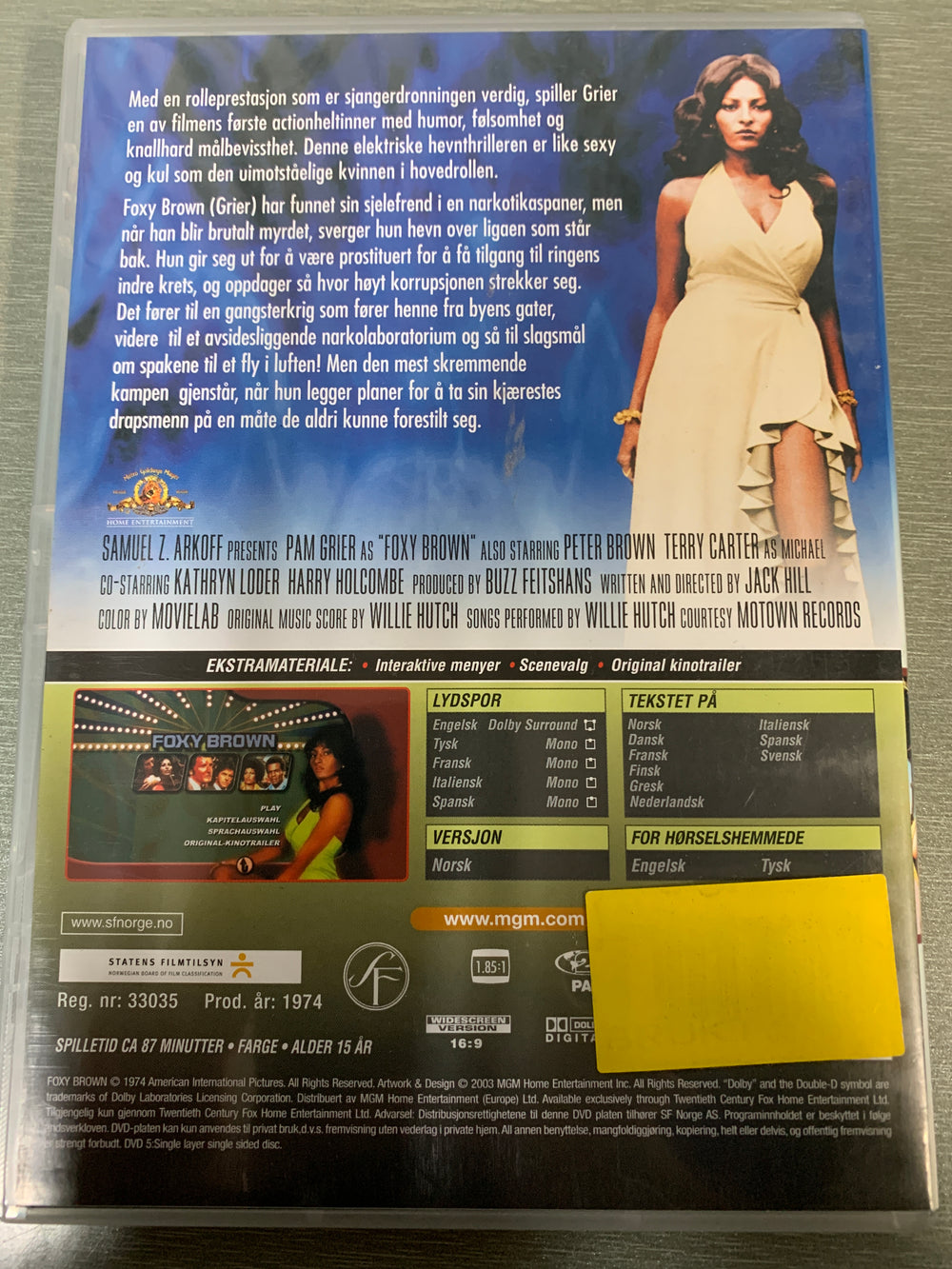 Foxy Brown (1974). DVD.