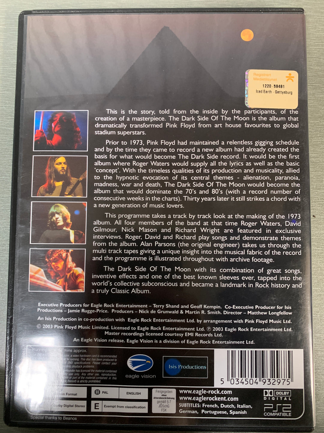 Pink Floyd: The Making of The Dark Side of the Moon (2003). DVD.