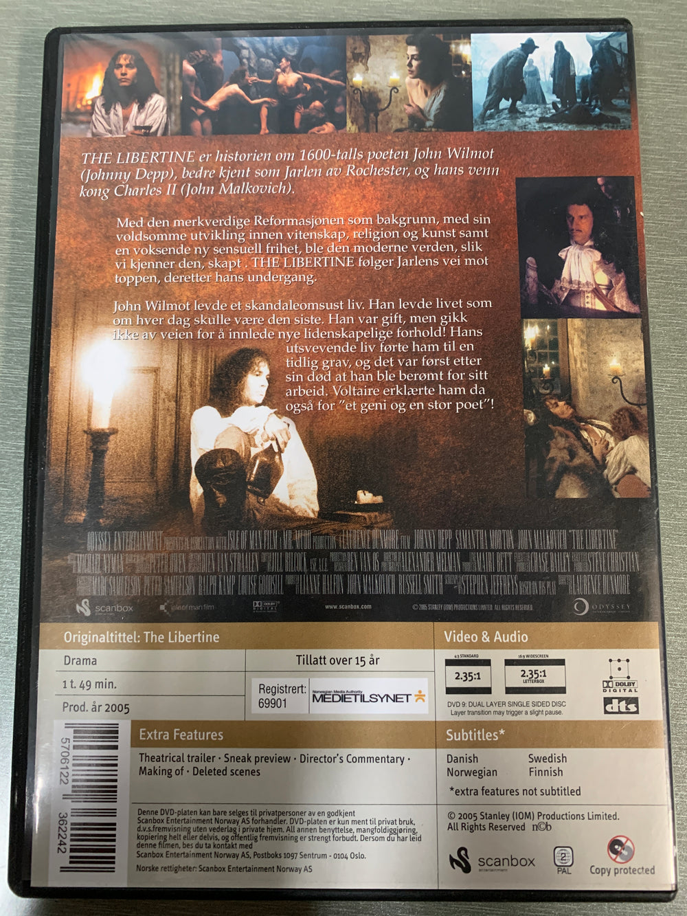 The Libertine (2004). DVD.