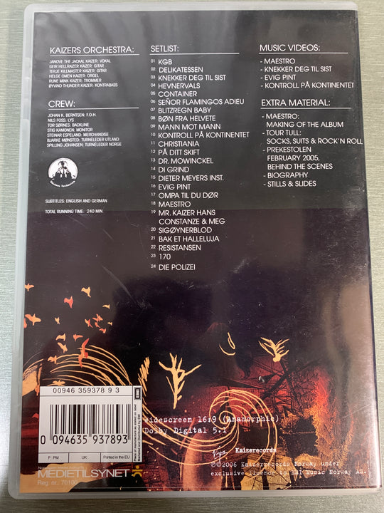 Viva La Vega - Kaizers Orchestra (2006). DVD.