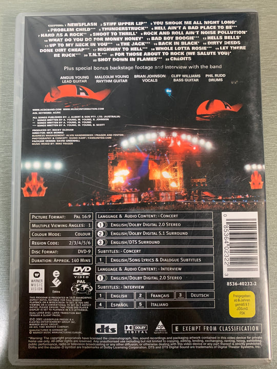 AC/DC: Stiff Upper Lip Live (2001). DVD.