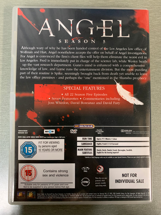 Angel - Season 5 (2003). DVD.