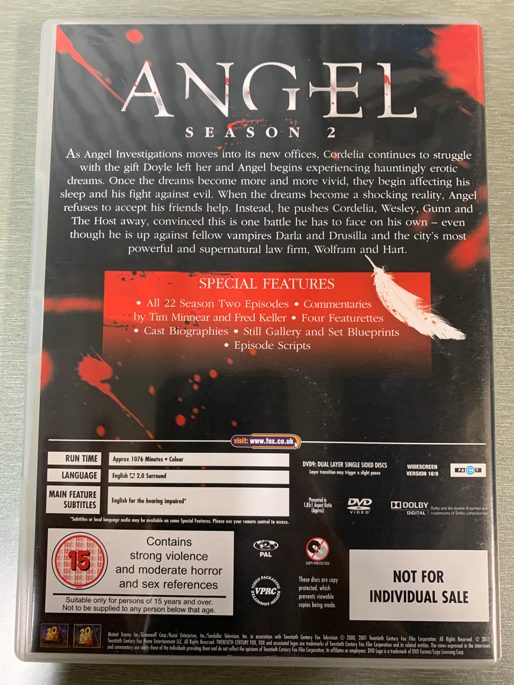 Angel - Season 2 (2000). DVD.