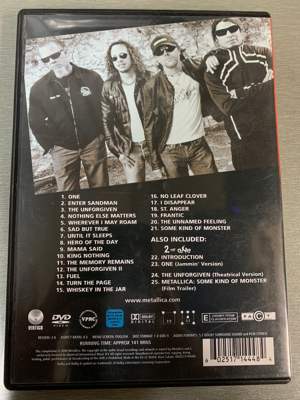 Metallica: The Videos 1989 - 2004 (2006). DVD.