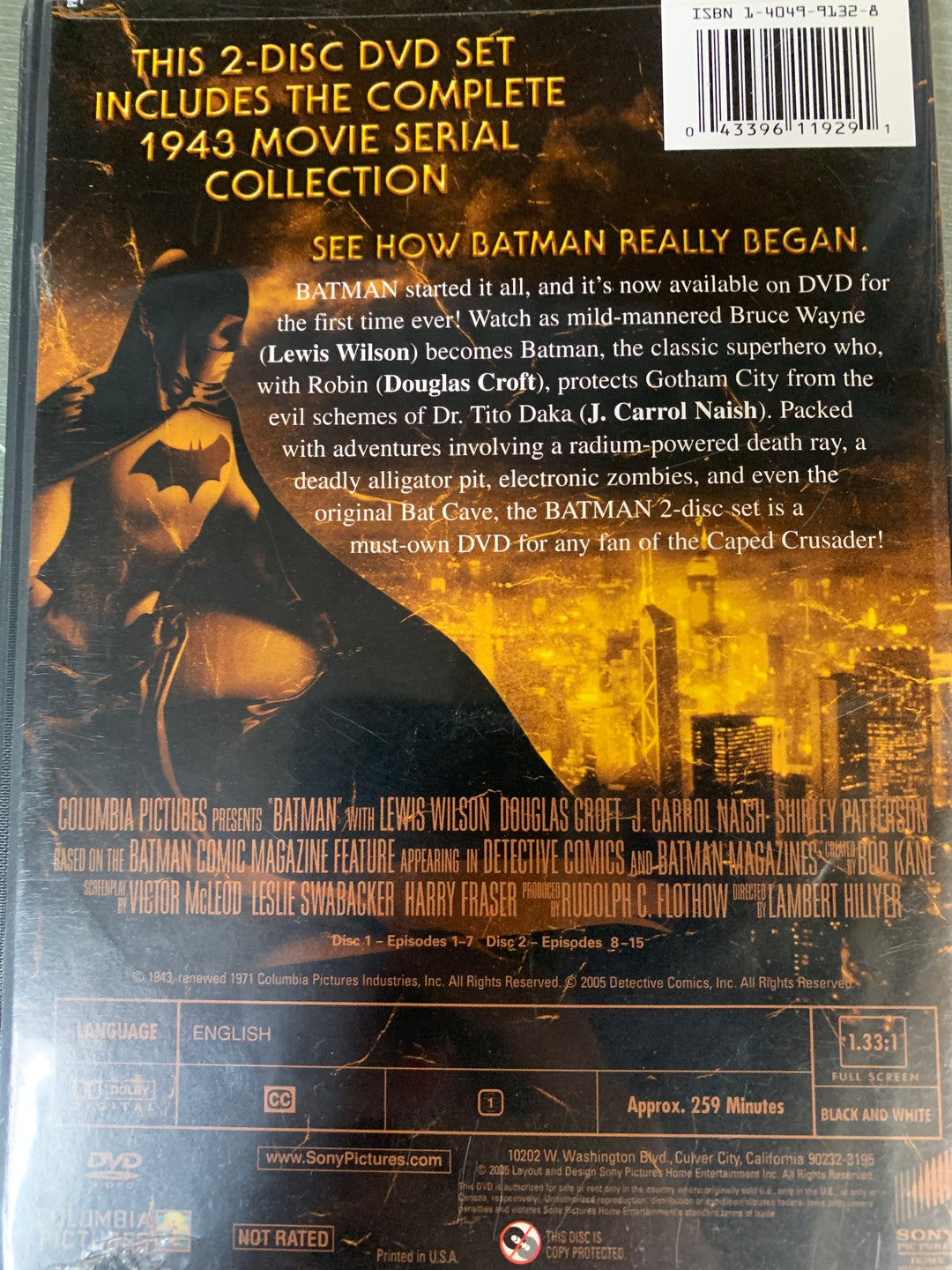 Batman: The Complete 1943 Movie Serial Collection (1943). DVD.