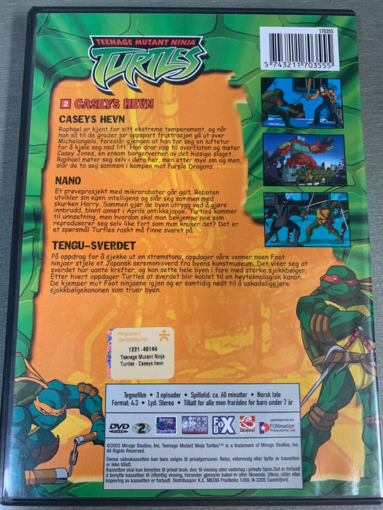 Teenage Mutant Ninja Turtles: Caseys Hevn (2003). DVD.
