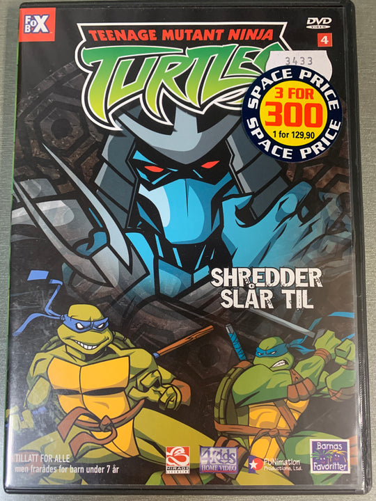 Teenage Mutant Ninja Turtles: Shredder Slår Til (2003). DVD.