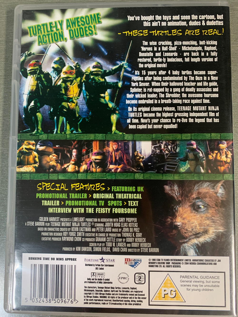 Teenage Mutant Ninja Turtles: The Movie (1990). DVD.