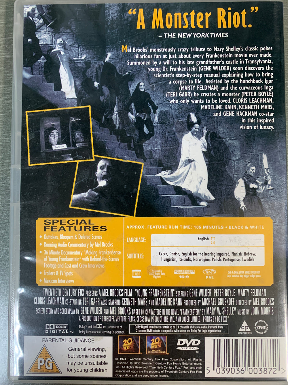 Young Frankenstein (1974). DVD.