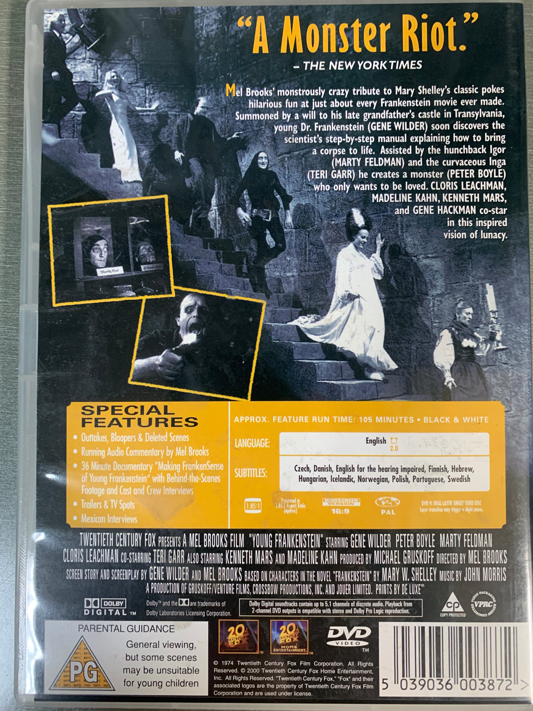 Young Frankenstein (1974). DVD.