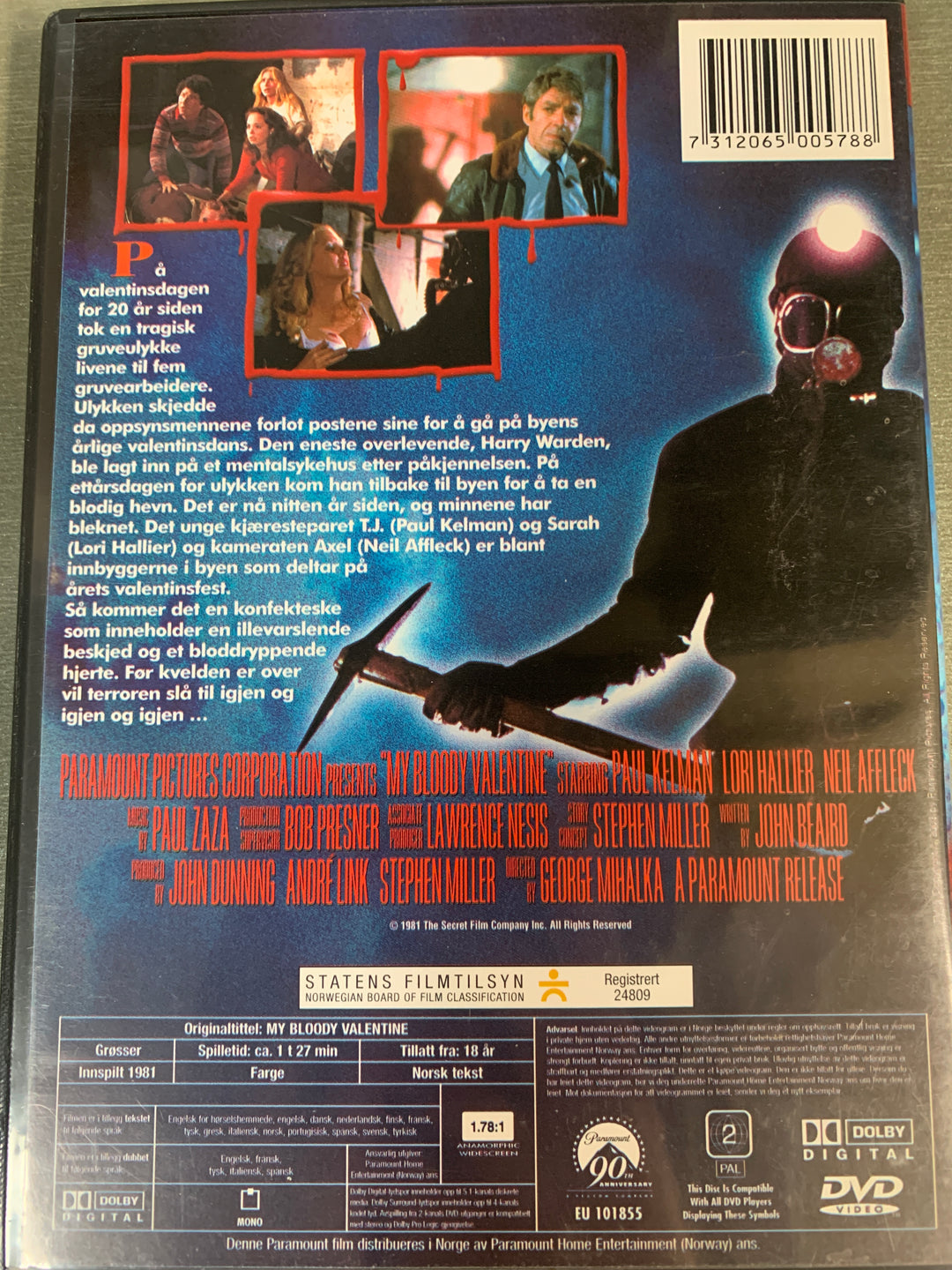 My Bloody Valentine (1981). DVD.