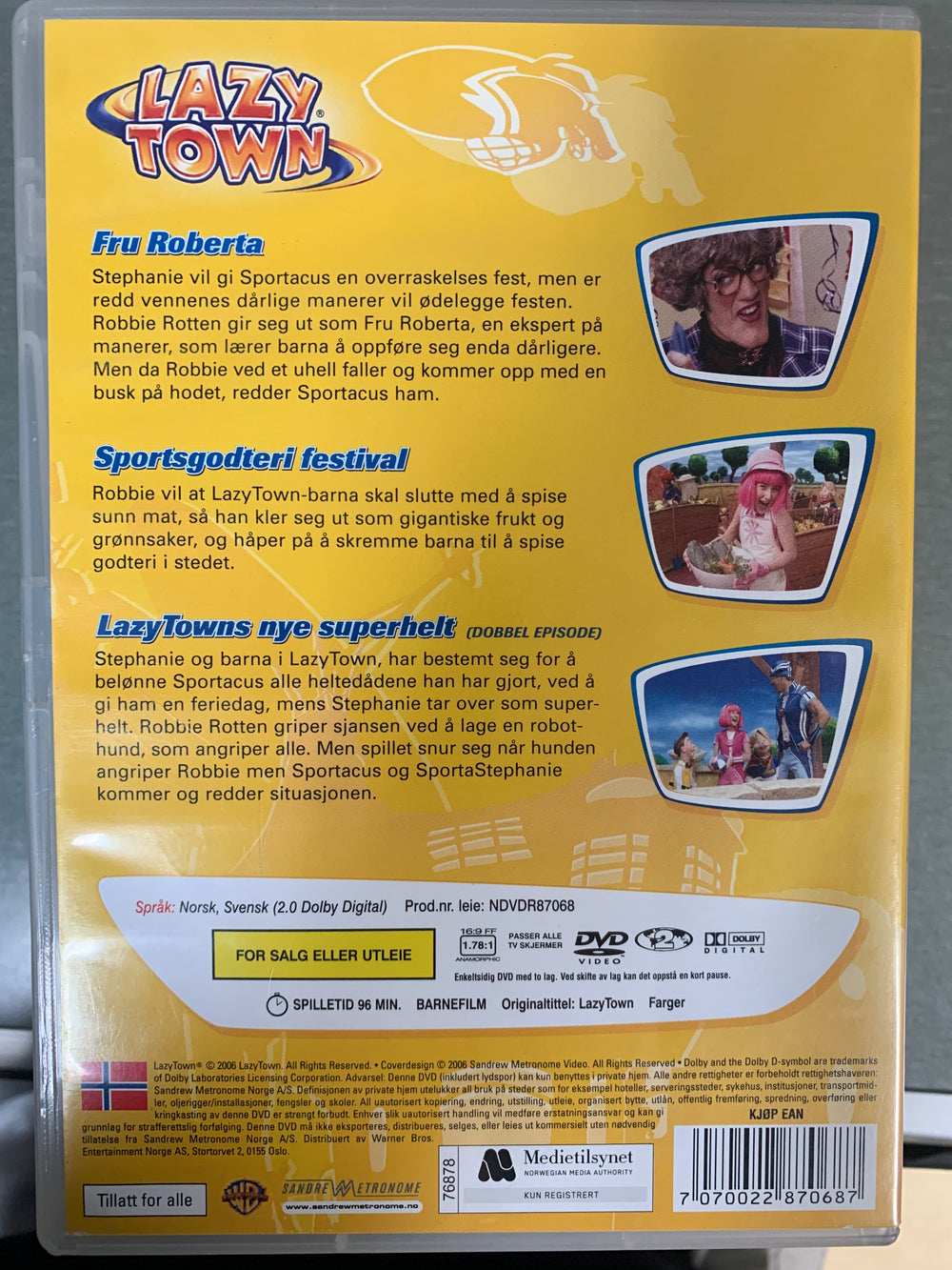 LazyTown – LazyTowns nye superhelt 6 (2006). DVD.