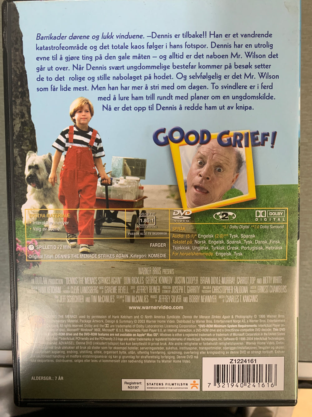Dennis slår til igjen (1998). DVD.