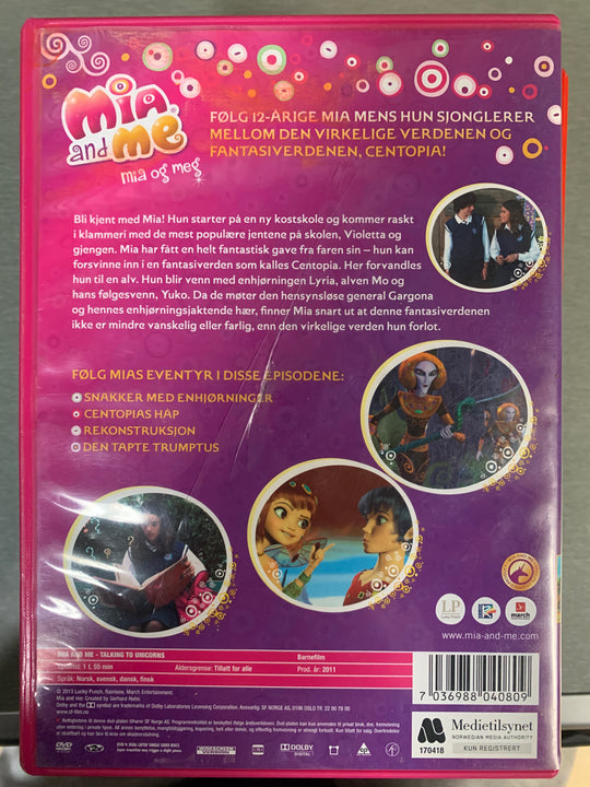 Mia and Me – Snakker med enhjørninger (2012). DVD.