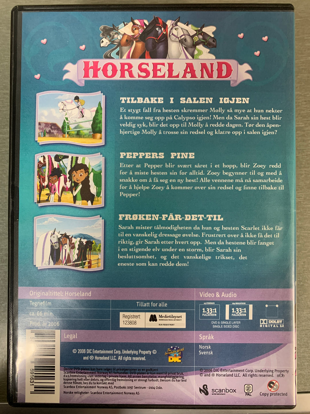 Horseland 3 – Den raske og den fryktløse (2007). DVD.