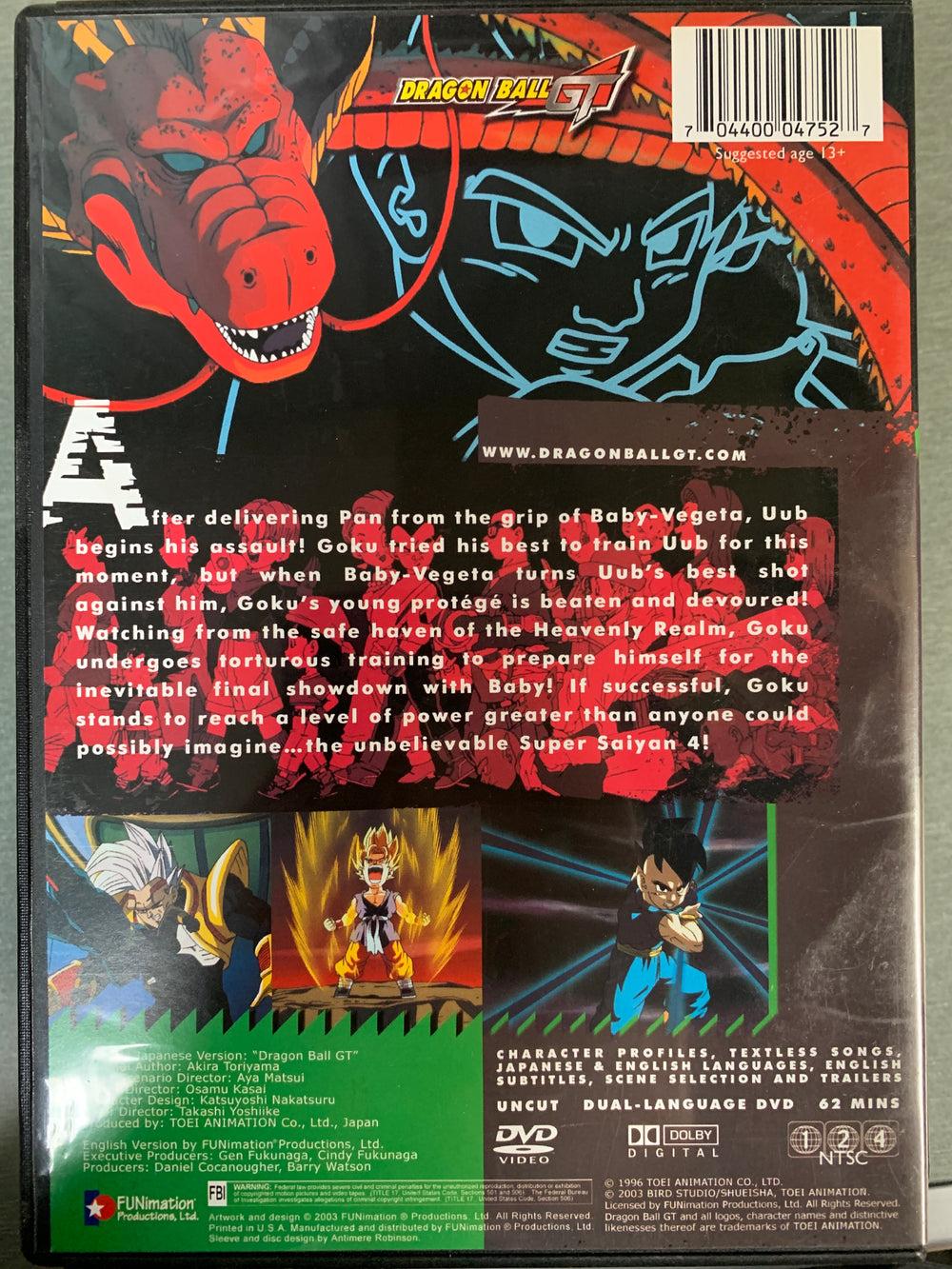 Dragon Ball GT – Preparation (2003). DVD.