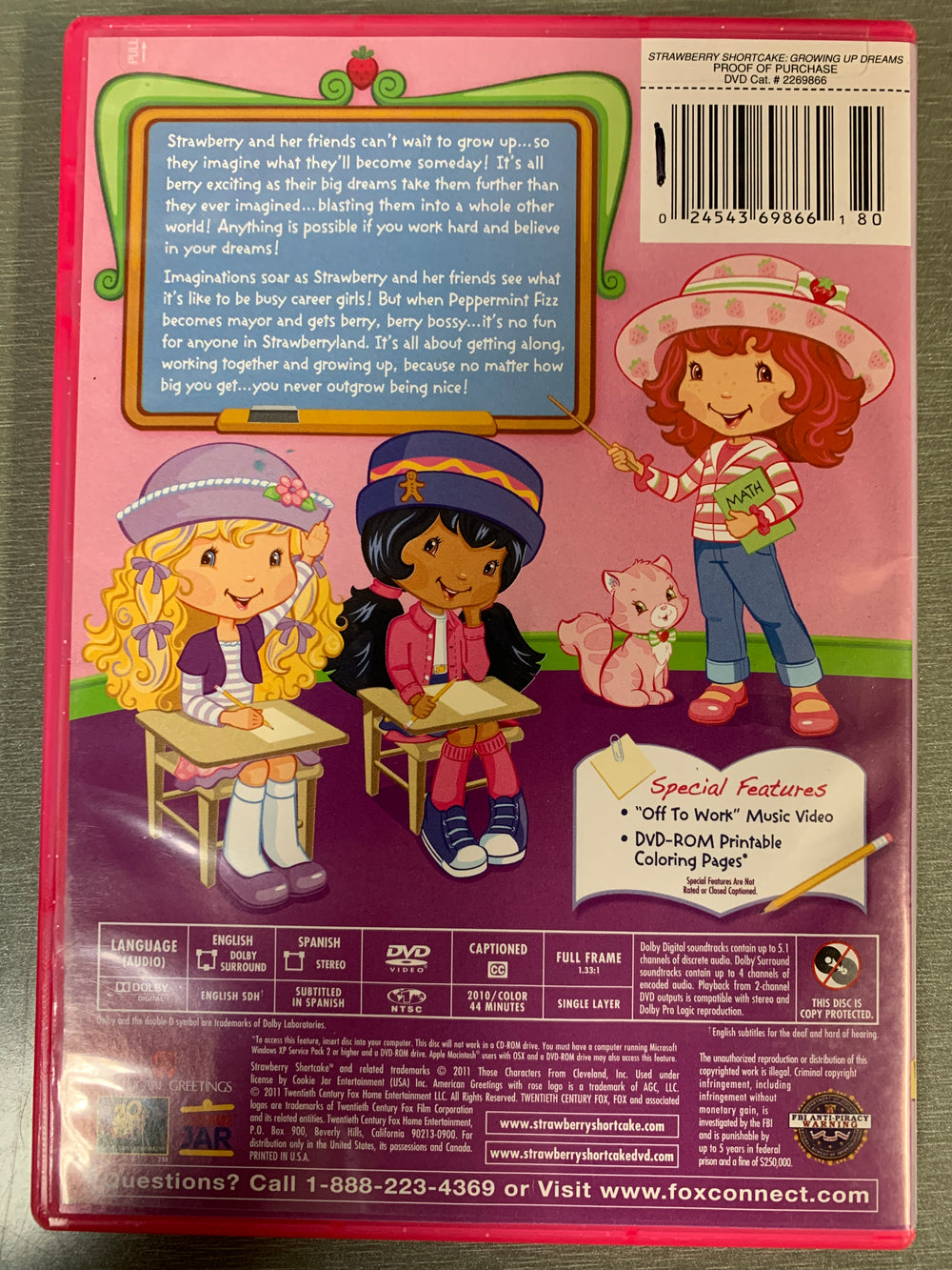 Strawberry Shortcake - Growing up Dreams. 2011. DVD.