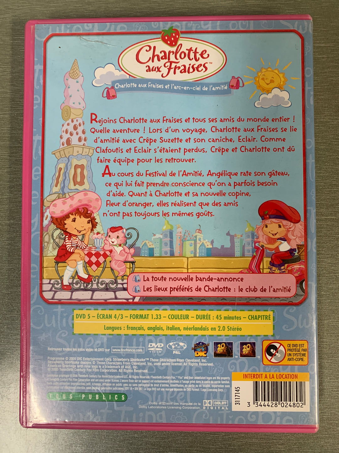 Charlotte aux Fraises et l'arc-en-ciel de l'amitié (2006). DVD.