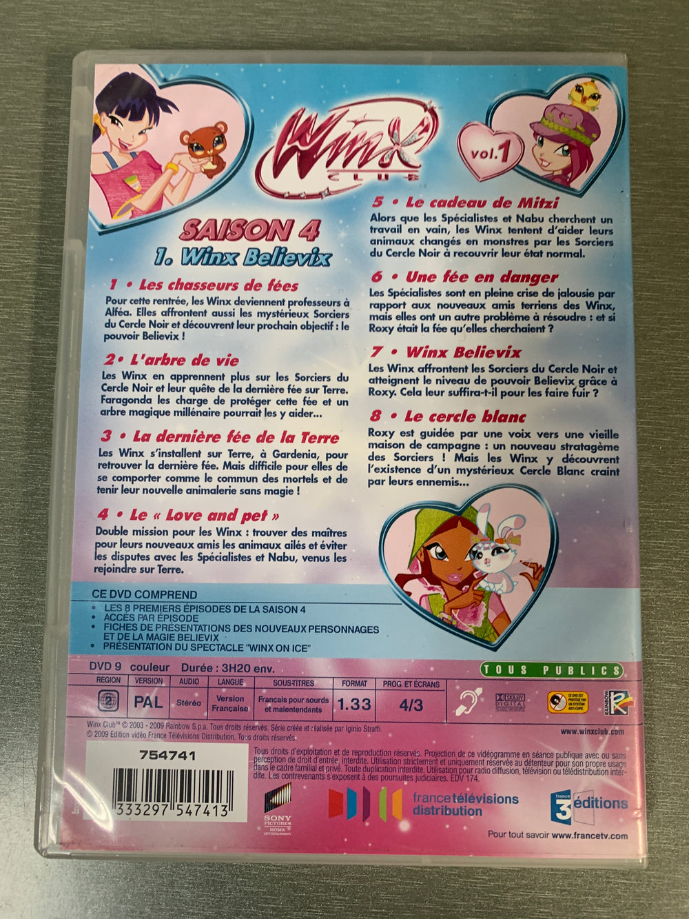 Winx Club: Saison 4 - Vol. 1 (2010). DVD.