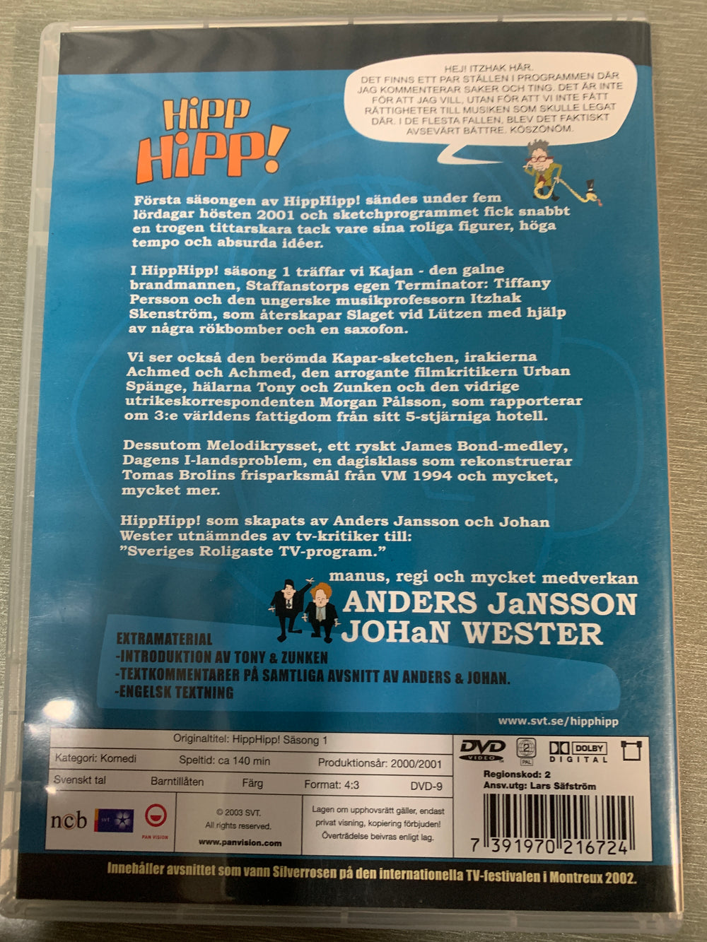 Hipp Hipp! Hela Säsong 1 (2003). DVD.