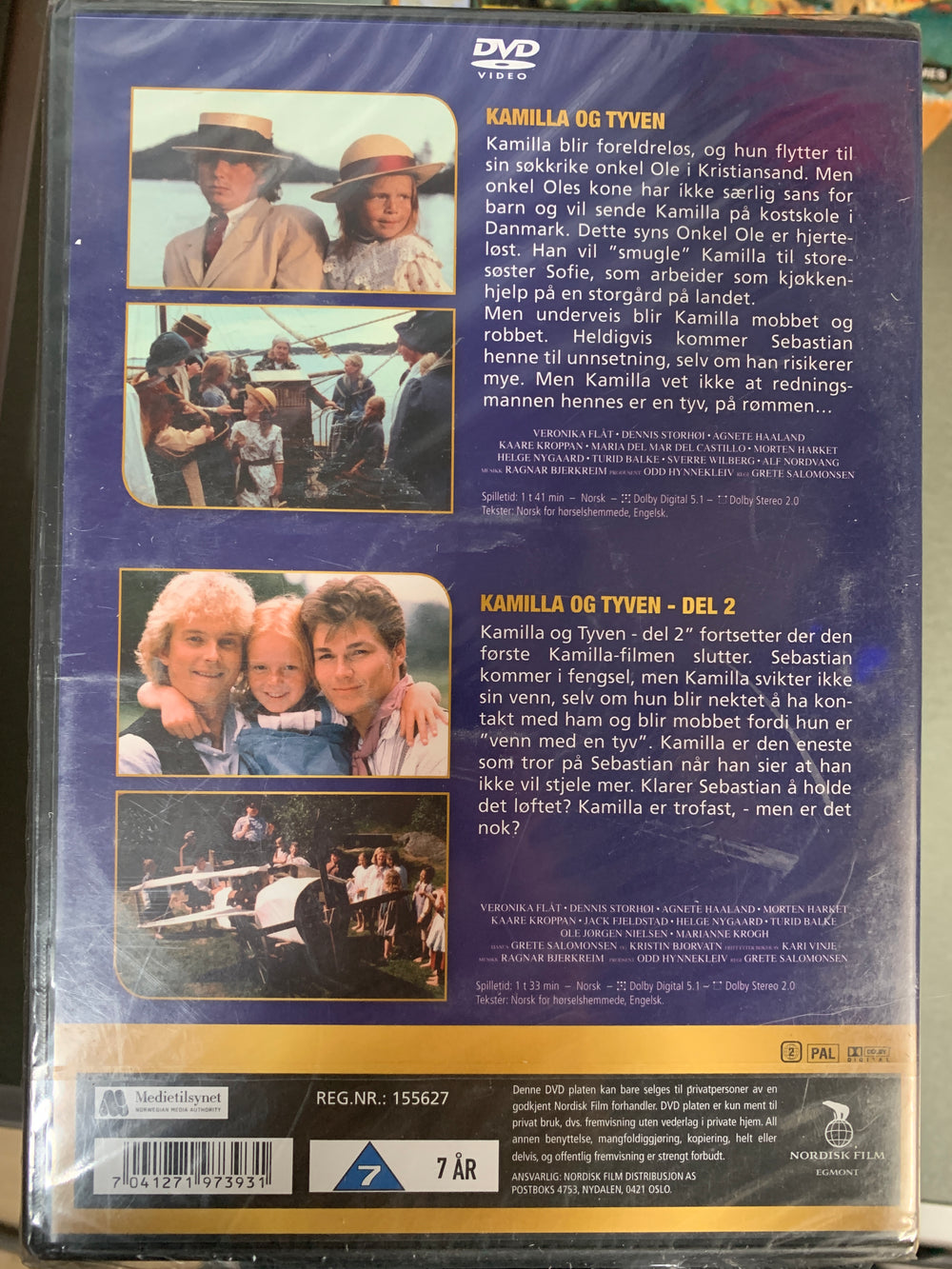 Kamilla og tyven / Kamilla og tyven - Del 2. DVD. Ny i plast!