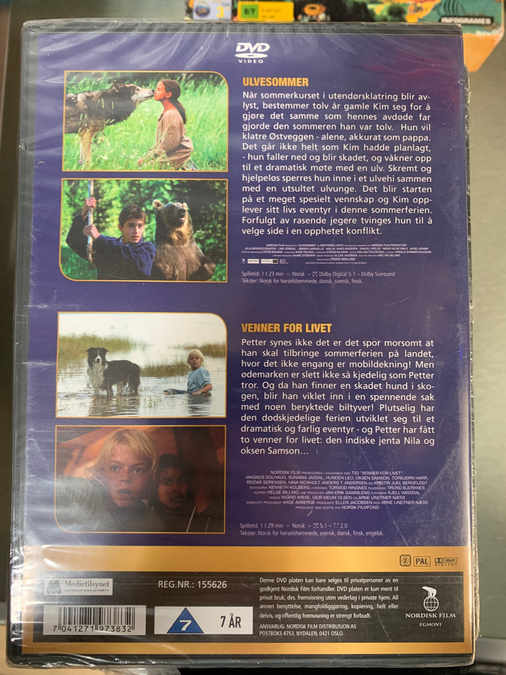 Ulvesommer / Venner for livet. DVD. Ny i plast!