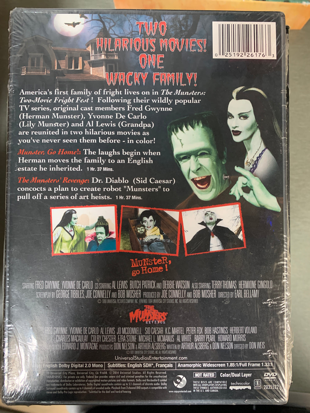 The Munsters - Two-Movie Fright Fest. DVD. Ny i plast!