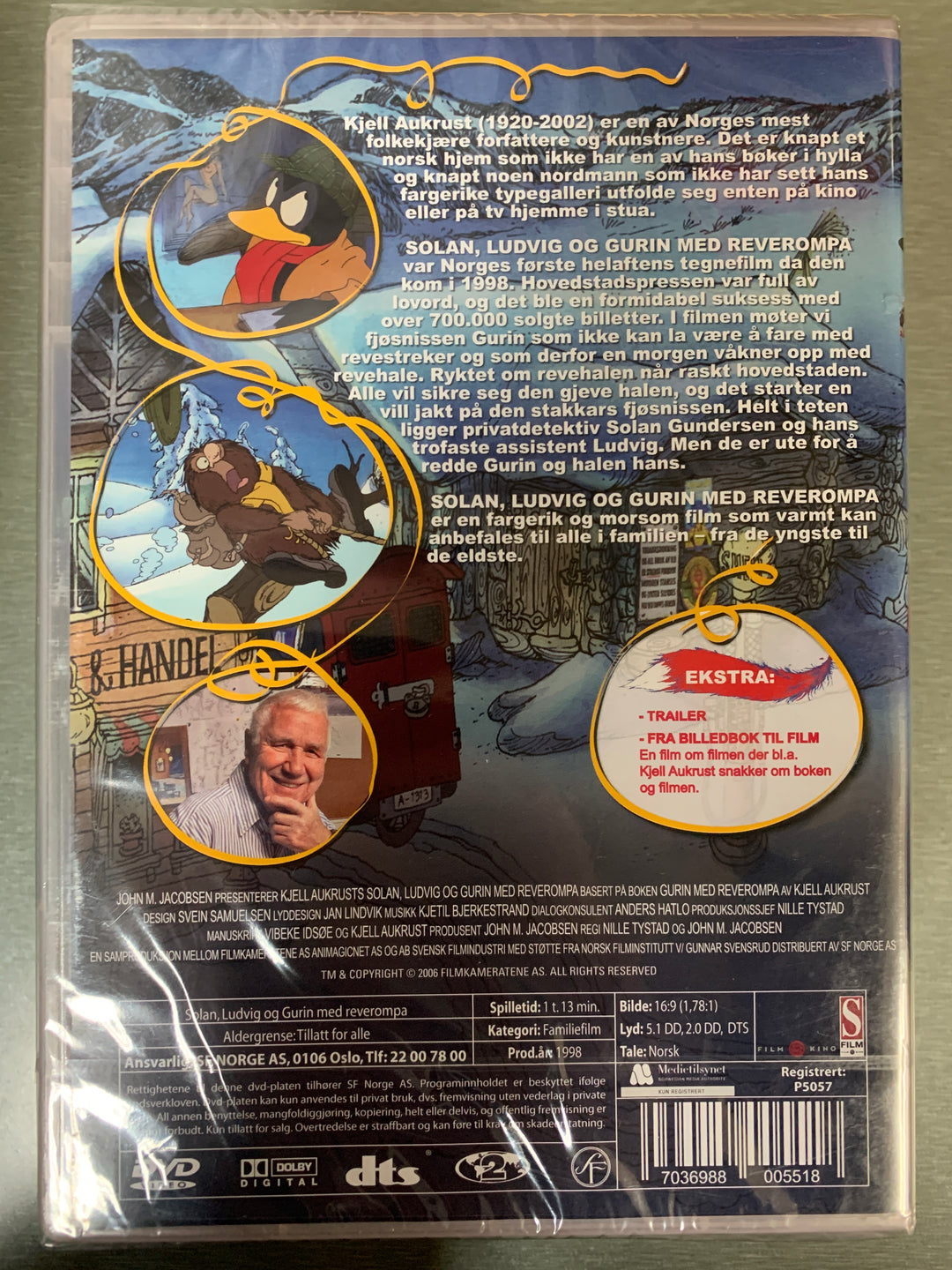 Solan, Ludvig og Gurin med reverompa. DVD. Ny i plast!
