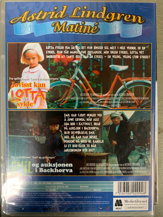Astrid Lindgren Matiné. 2007. DVD. Ny i plast!