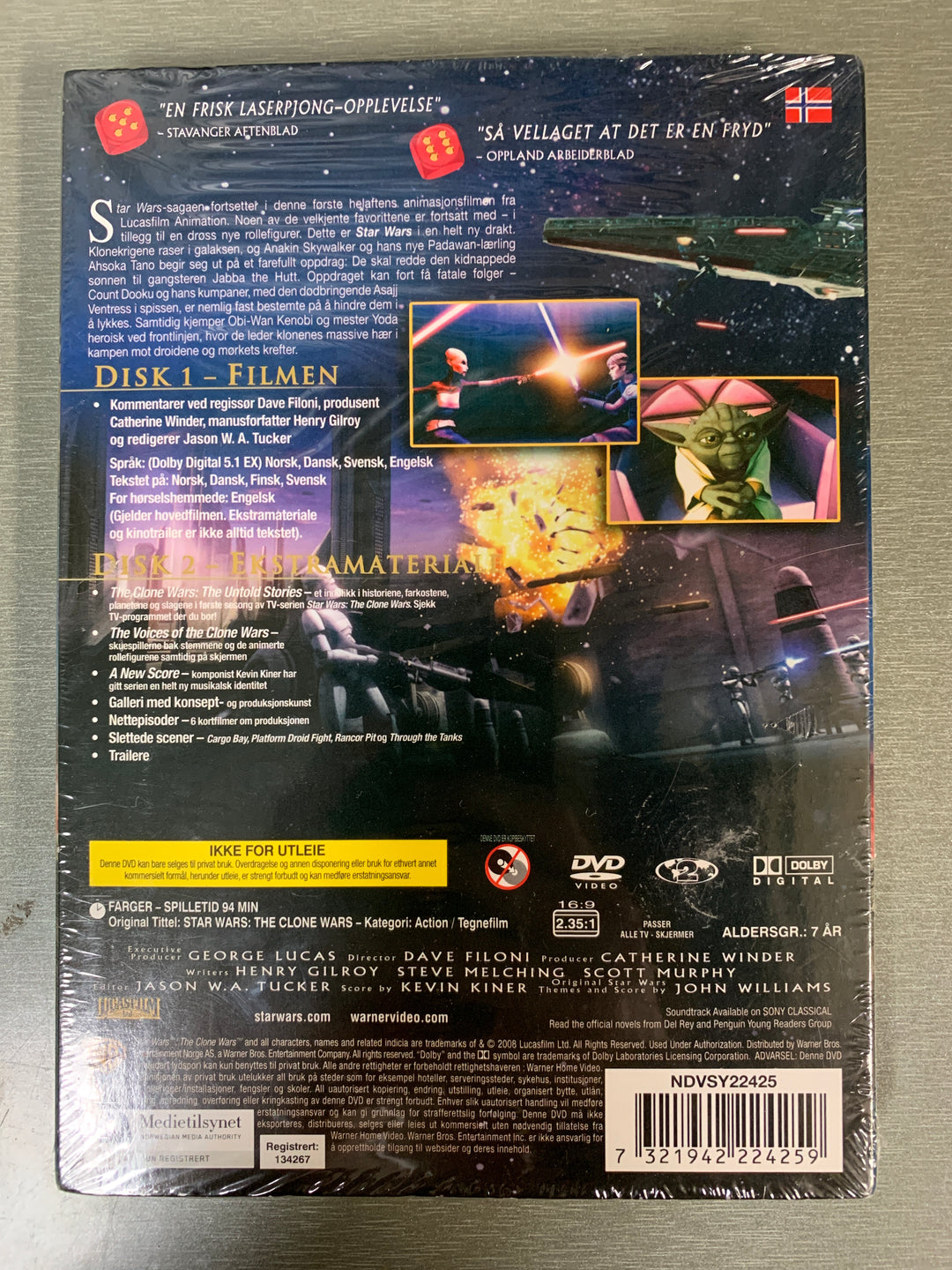 Star Wars: The Clone Wars - Two-Disc Special Edition. 2008. DVD. Ny i plast!