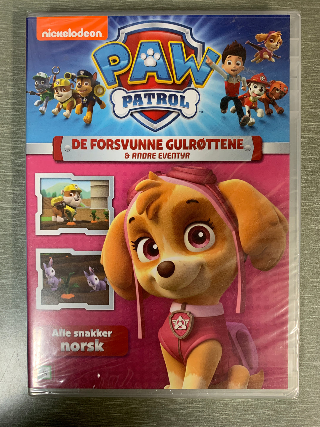 Paw Patrol: De forsvunne gulrøttene & andre eventyr. 2016. DVD. Ny i plast!