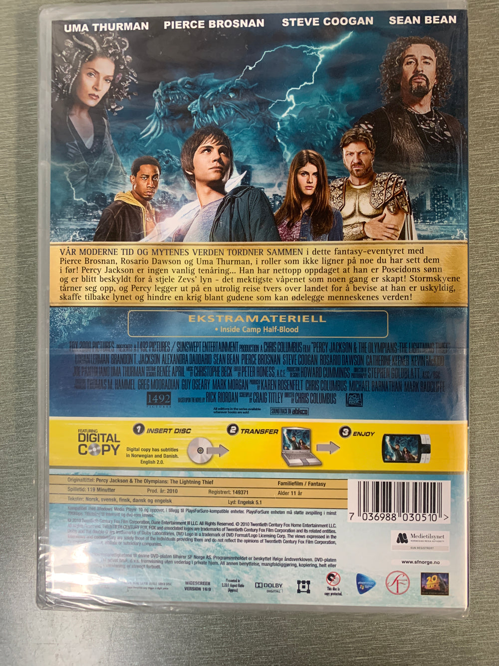 Percy Jackson & Lyntyven. 2010. DVD. Ny i plast!