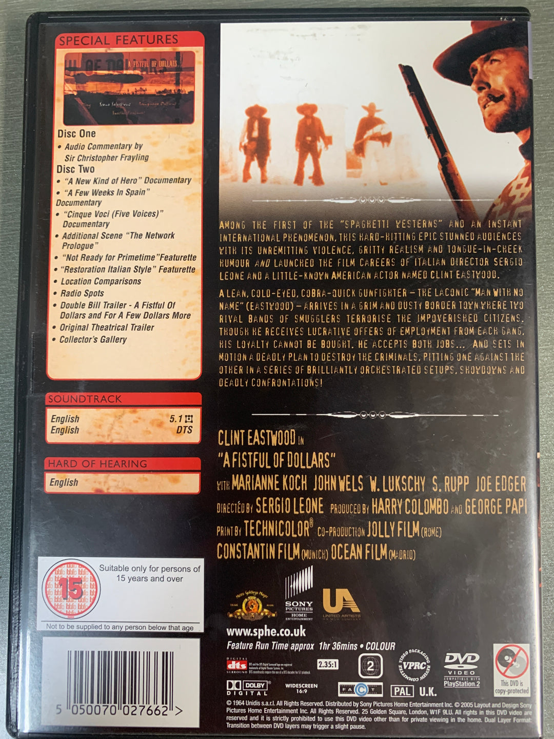 A Fistful of Dollars (For en neve dollar). 1964. DVD.