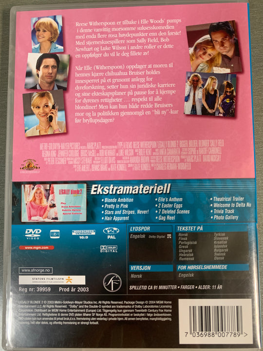 Legally Blonde 2: Red, White & Blonde. 2003. DVD.