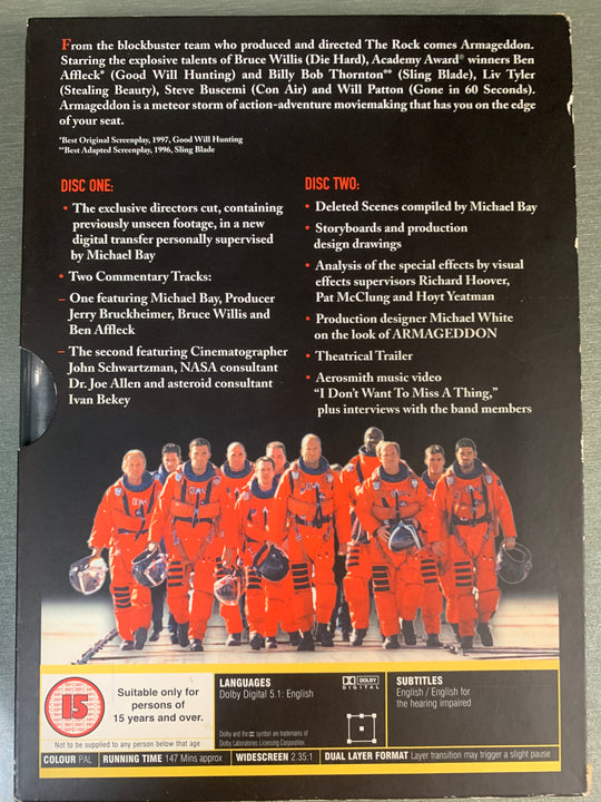 Armageddon. 1998. DVD.