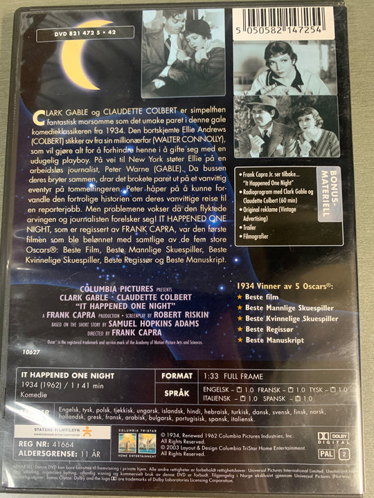 It Happened One Night. 1934. DVD.