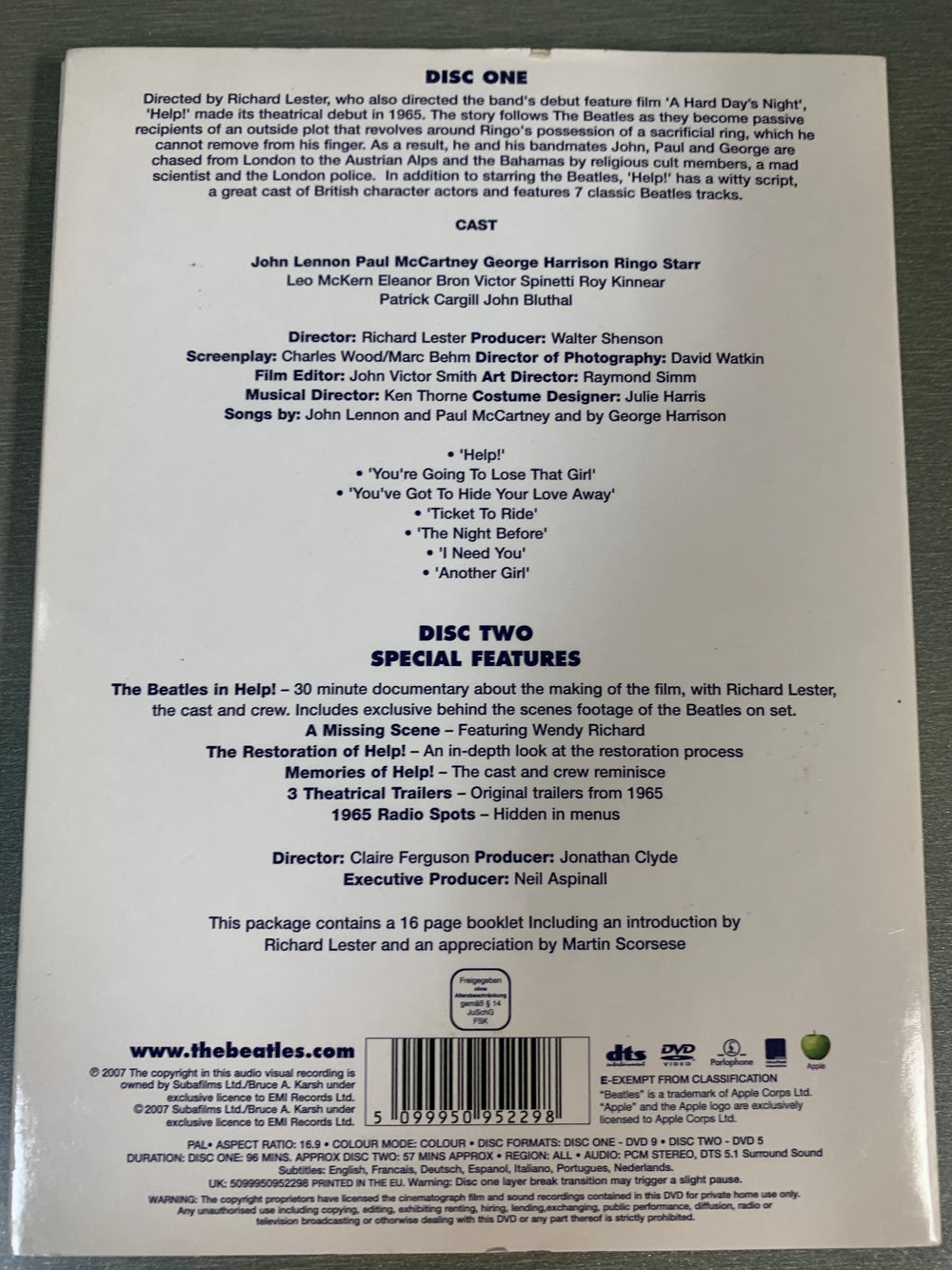 Help!. 1965. DVD. (Beatles)