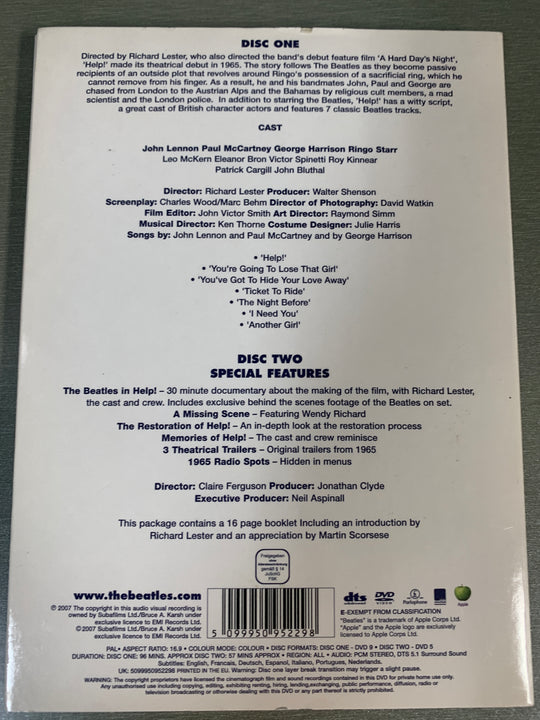 Help!. 1965. DVD. (Beatles)