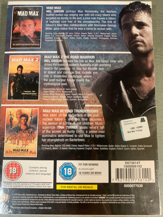 Mad Max Trilogy. DVD.