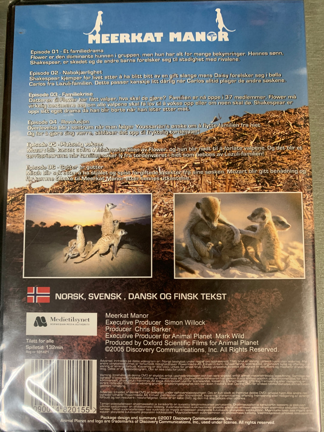 Meerkat Manor – Sesong 1, Episode 1–6. DVD.