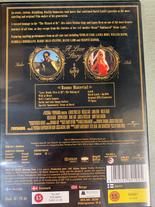 Wild at Heart. DVD.