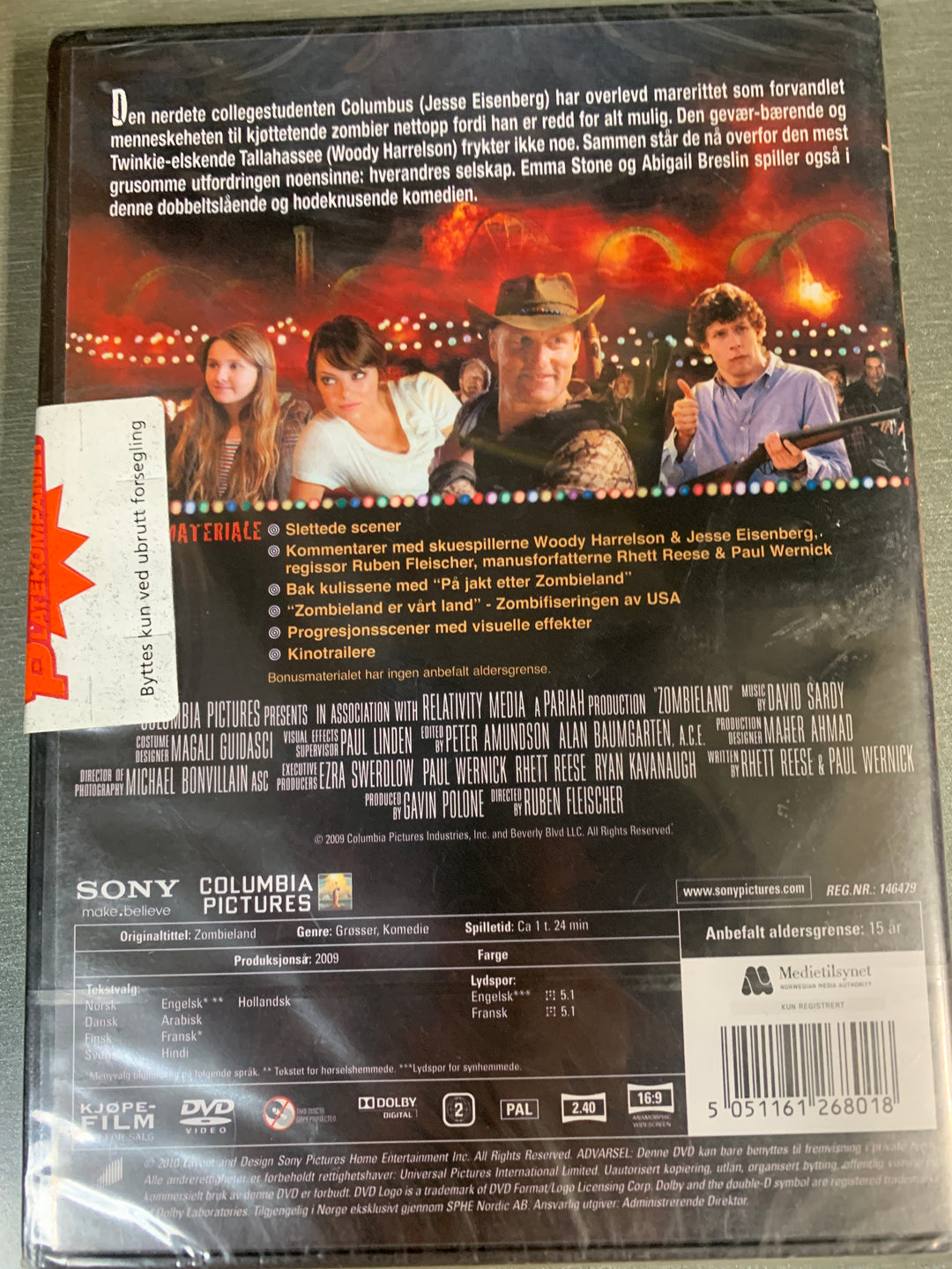 Zombieland. 2009. DVD. Ny i plast!