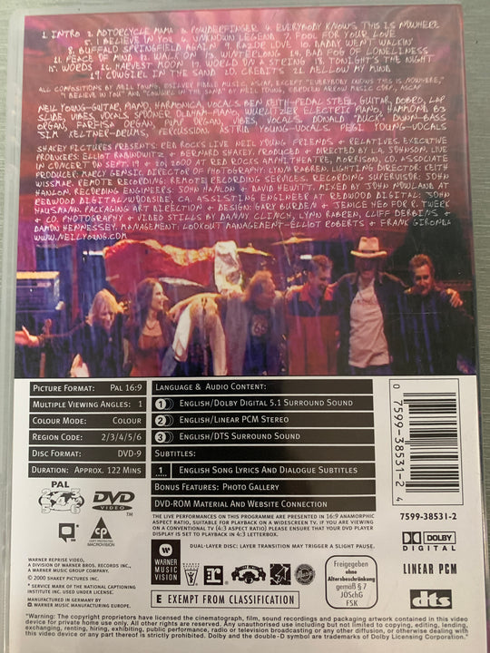 Neil Young: Red Rocks Live – Friends & Relatives. 2000. DVD.