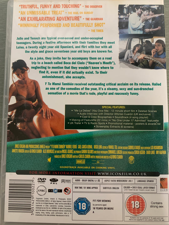 Y Tu Mamá También (And Your Mother Too). 2001. DVD.