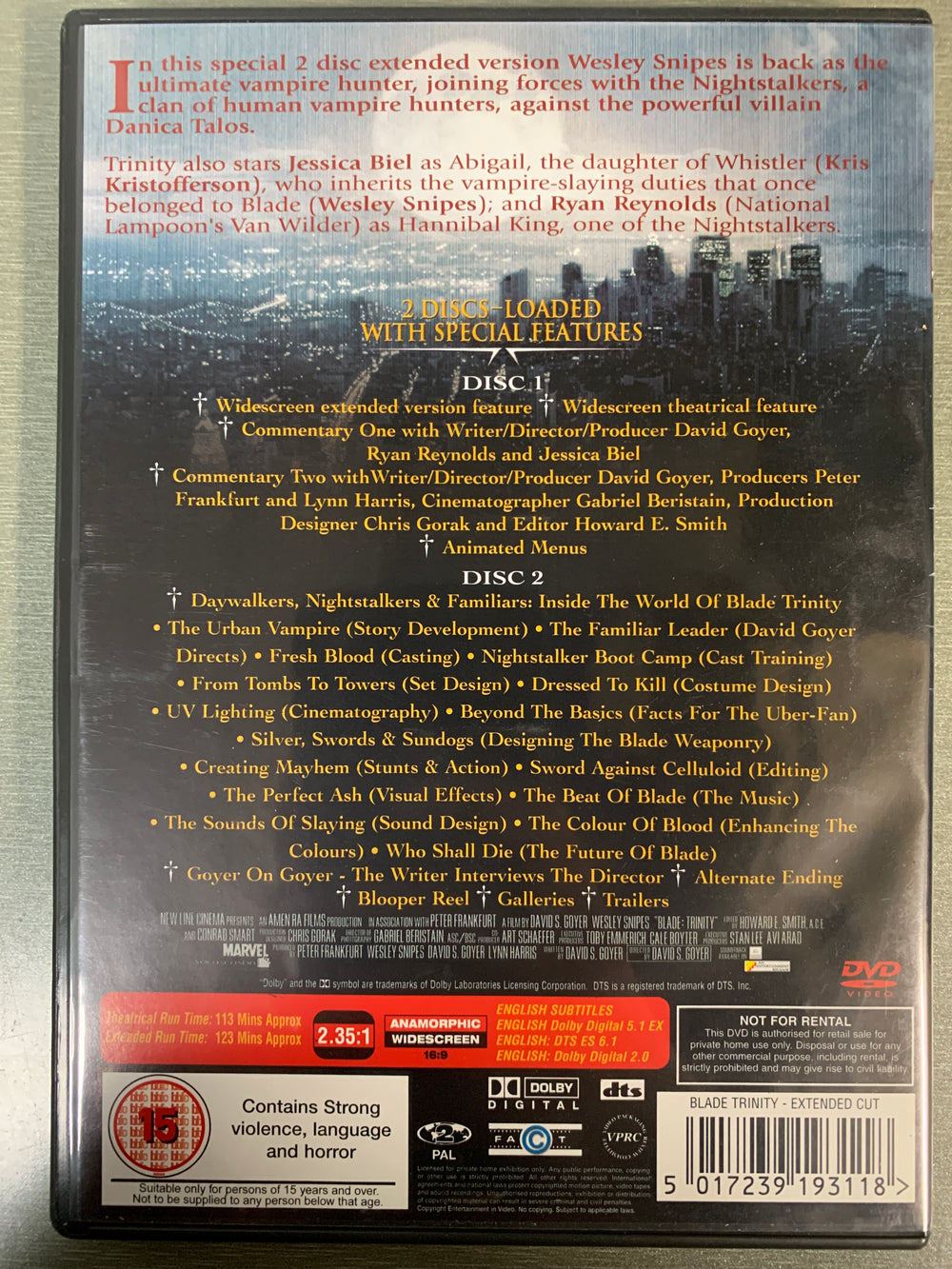 Blade: Trinity – Extended Version. 2004. DVD.