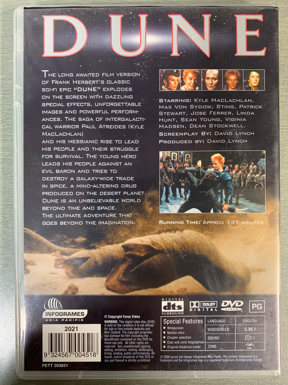 Dune. 1984. DVD.