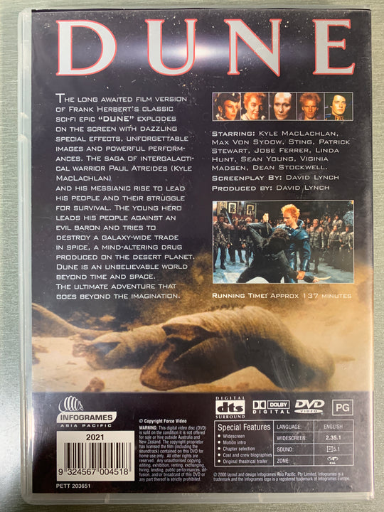 Dune. 1984. DVD.