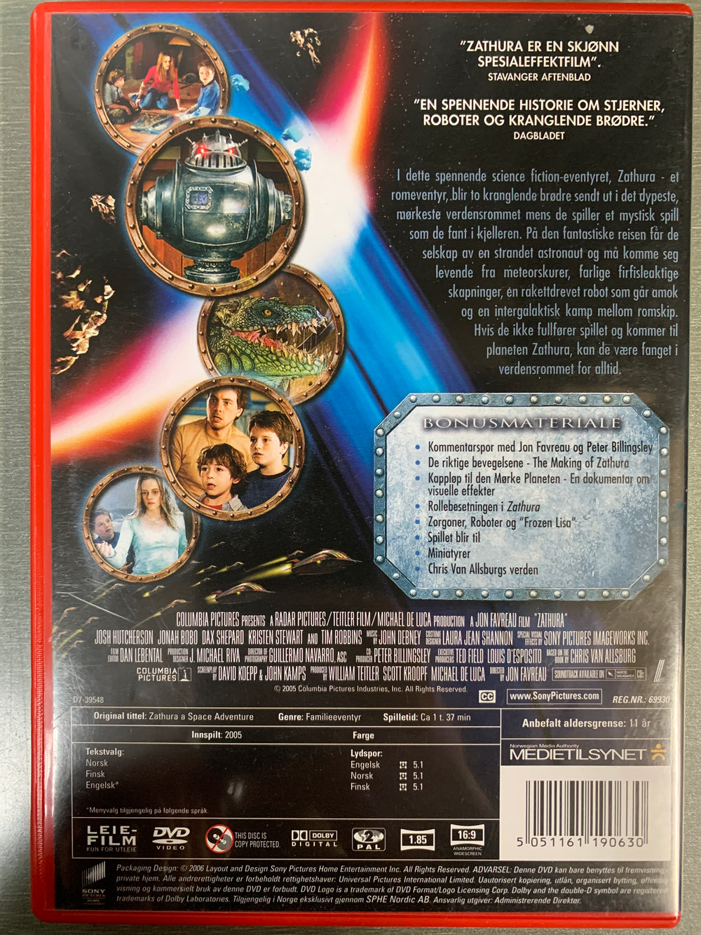 Zathura: Et romeventyr. 2005. DVD.