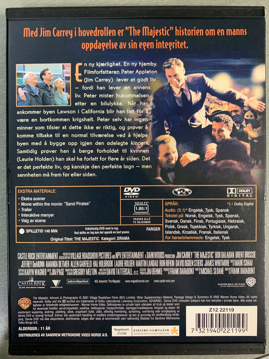 The Majestic. 2001. DVD.